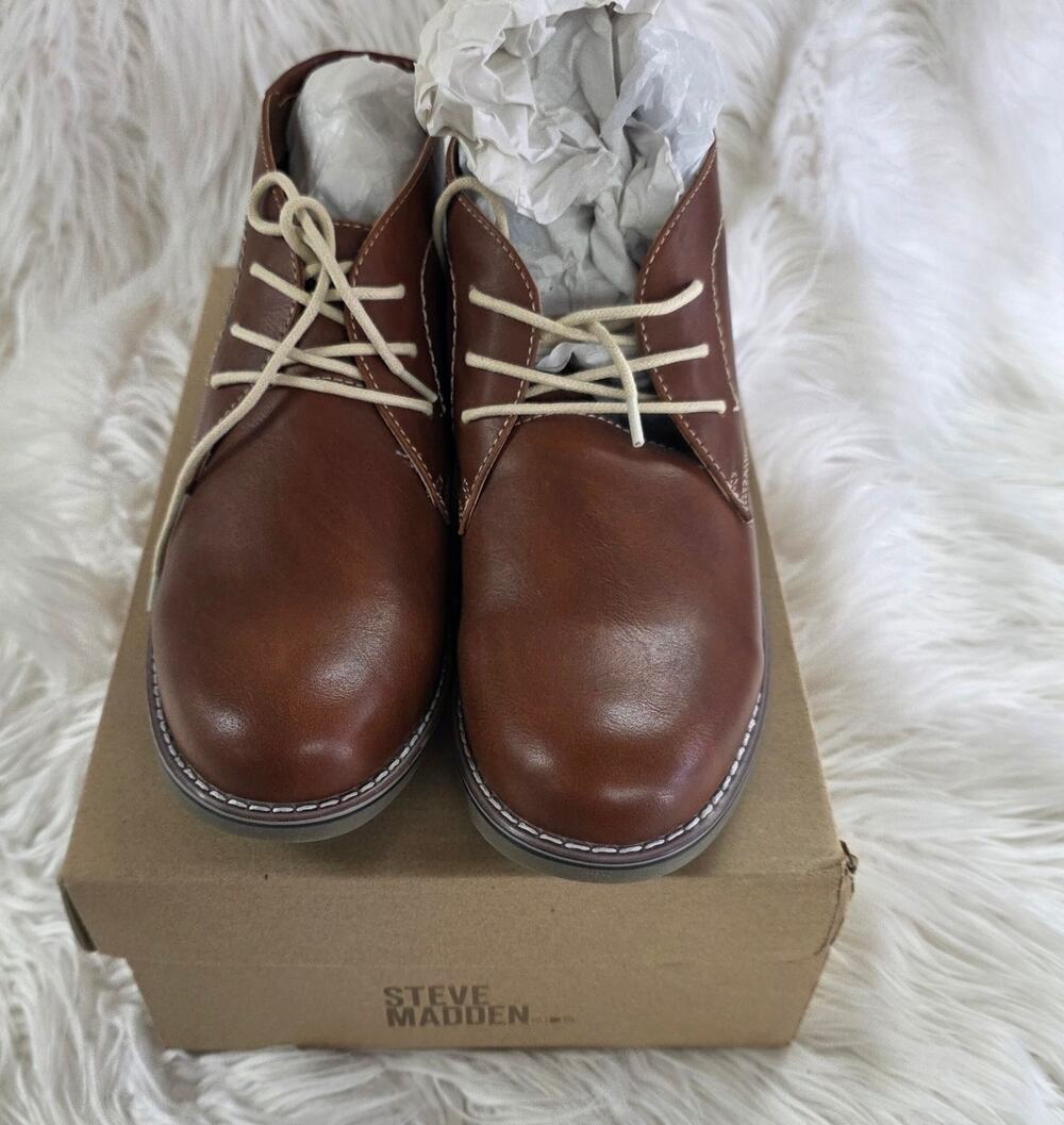 Steve Madden Men's Cognac Tan BChuka Half Boots Sz. 5